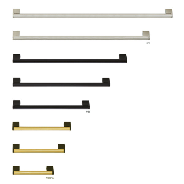 Winnec 368 Series Kitchen Cabinet Bar Handle Pull in Brushed Nickel, Matte Black and Mixed Gold Finishes
