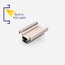 Vertical Lena Gola Brushed Nickel Double Pull with LED Light