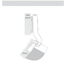 Opening Angle of Winnec +45 Degree Soft-closing Hinge with Mounting Plate