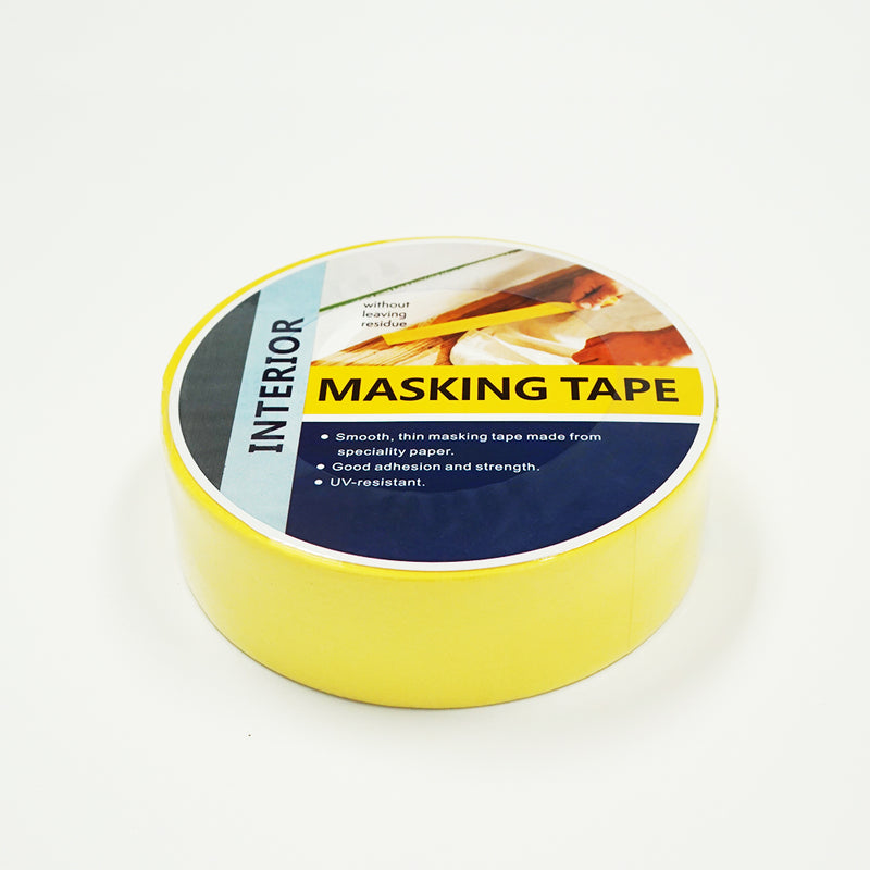 Winnec Yellow Interior Masking Tape with 1-1/2 inches (width) x 55 meters (length)