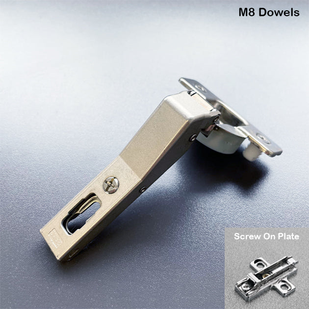 Salice 45-degree Soft-closing M8 Dowels Hinge AC Version with Screw On Plate