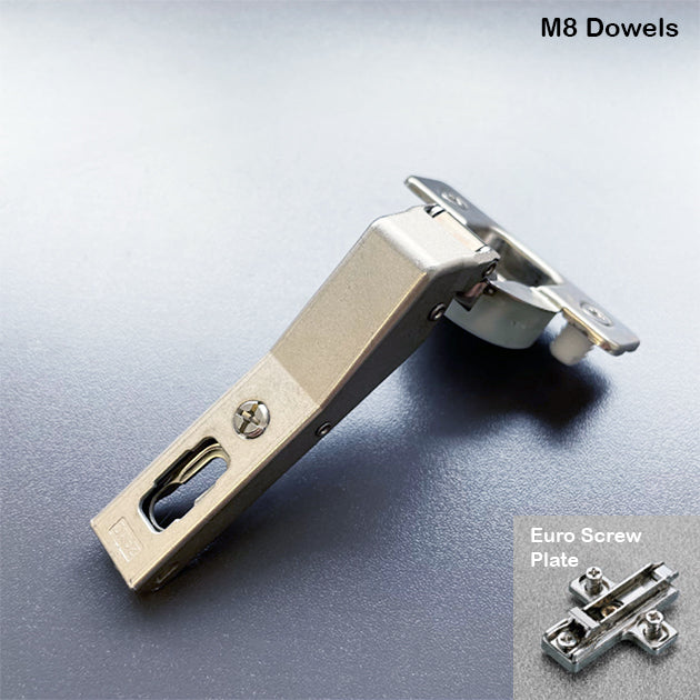 Salice 45-degree Soft-closing M8 Dowels Hinge AC Version with Euro Screw Plate
