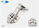 Winnec +45 Degree Soft-closing Screw On Hinge with Screw On Plate