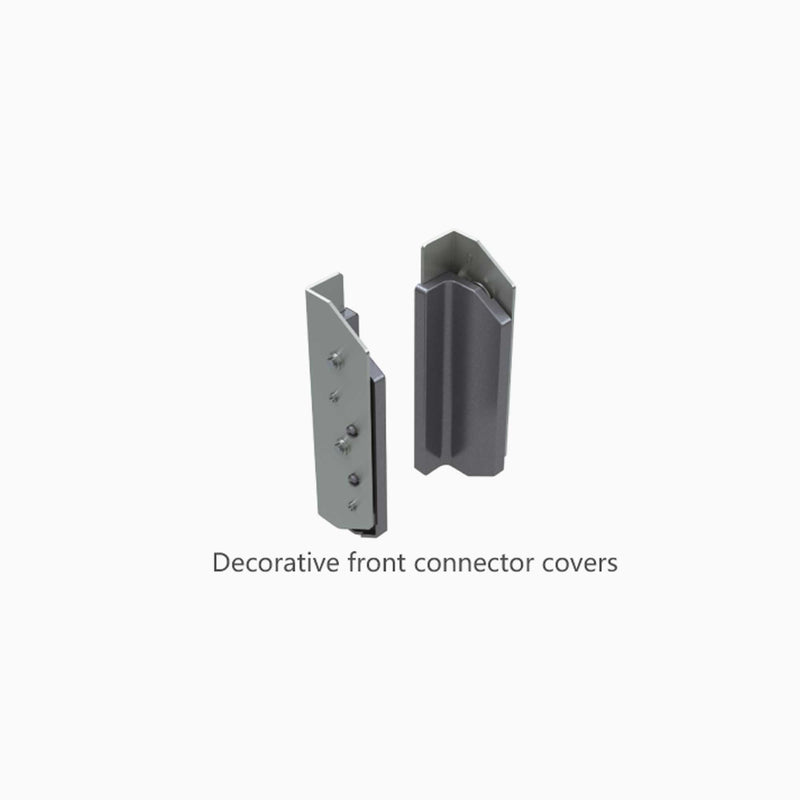 Decorative front connector covers of Di Lusso Garbage Bins System - Width 16-1/2 Inches with Plastic Lids