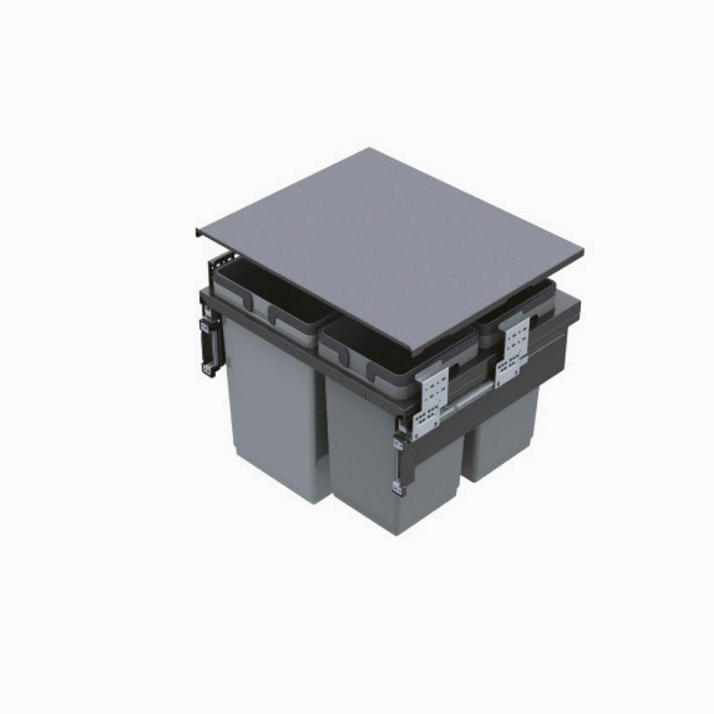 Di Lusso Garbage Bins System - Width 22-1/2 Inches with build-in Bin Lid