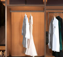 Display of Di Lusso Side-mounted Aluminum Oval Closet Rod with End Support