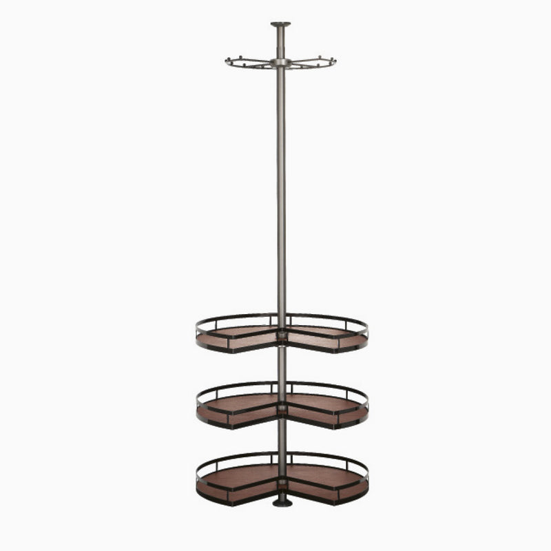 Rotating Clothing Rack with 270 Degree Lazy Susan Trays