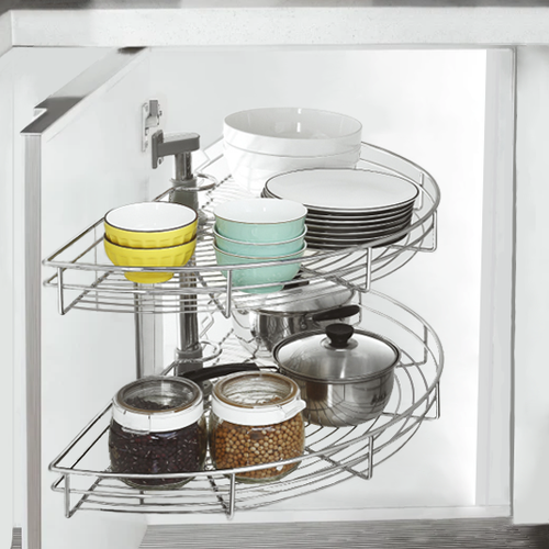 180 Degree Lazy Susan with Wire Revolving Trays | Winnec Hardware