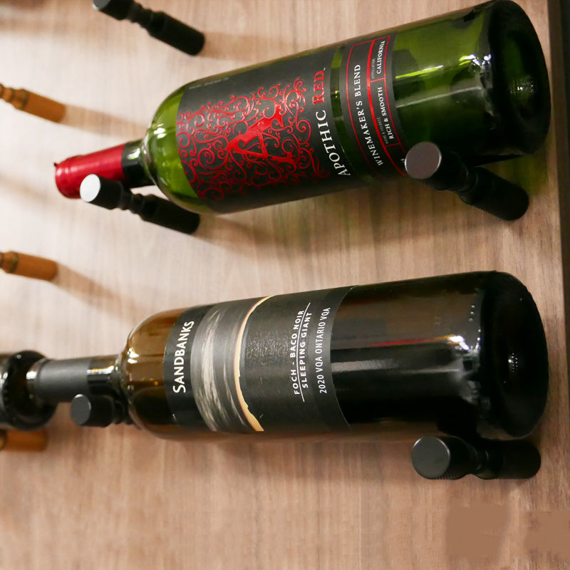 Winnec Sleek Wine Bottle Peg in Matte Black 90mm