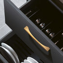 Display of Winnec 565 Series Kitchen Cabinet Hardware in Brushed Brass