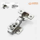 Winnec Lotus 105 Half Overlay Soft Closing M8 Dowel Hinges with Screw On Plate