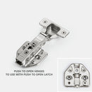 Winnec 105 Degree Push to  Open M8 Dowel Hinge with Screw On Hinge Plate
