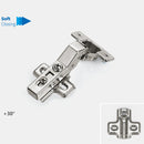 Winnec +30 Degree Soft-closing M8 Dowel Hinge with Screw On Plate
