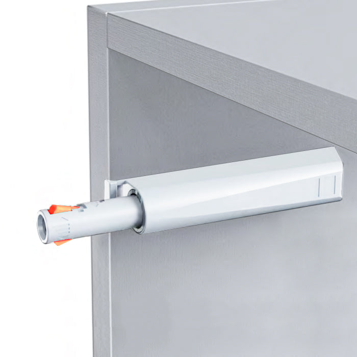 Winnec Mechanical Push to Open Rebound Latch Installed on Larger Cabinet Door