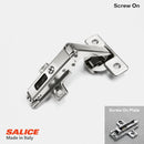 Salice 70-degree Opening Pie Cut (Bi-Fold) Lazy Susan Screw On Hinge with Wood Screw Hinge Plate