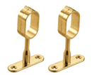 Oval Shape Closet Rod 8 Feet (Gold) Middle Support