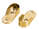 Oval Shape Closet Rod 8 Feet Gold End Support