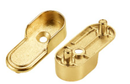 Oval Shape Closet Rod 8 Feet Gold End Support