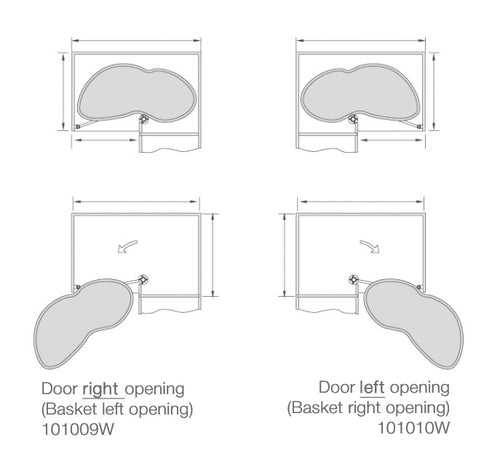 Soft-closing Swing Trays - Kidney Shape 4