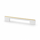 The Glasgow Collection Cabinet Handle WhiteAmberBrass