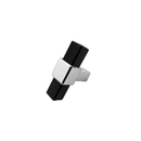 The Guidford Collection Cabinet Knob Matte Black Polish Chrome