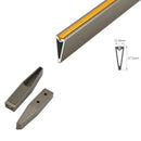 Di Lusso Side-mounted Aluminum Oval Closet Rod with End Support