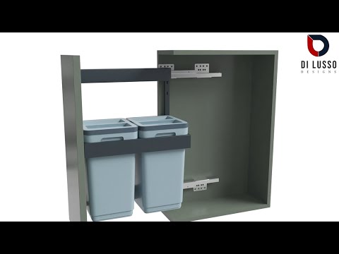 Di Lusso Garbage Bins System - Width 10-1/4 Inches