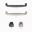 Winnec 248 Cabinet Hardware Handle and Knob in Brushed and Antique Nickell