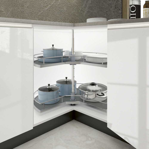 270 degree Lazy Susan with Solid Bottom Revolving Trays