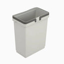 Salice 35 Qt Silver Gray Polystyrene Waste Bin With Handle