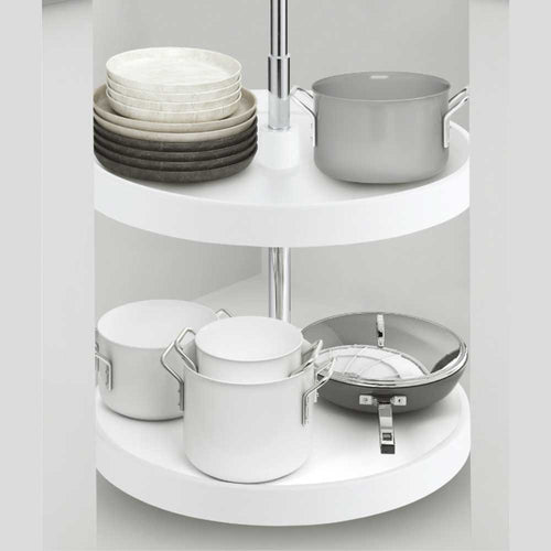 360 Degree Lazy Susan with Plastic Revolving Trays for Upper Cabinet