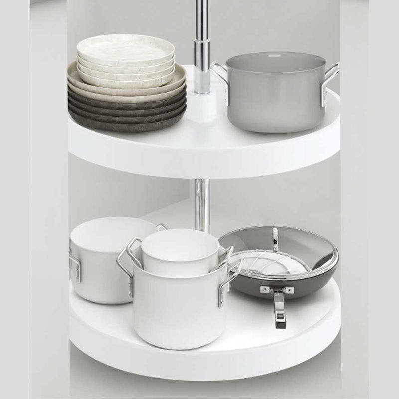 360 Degree Lazy Susan with Plastic Revolving Trays for Upper Cabinets