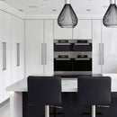 Display of Kitchen Cabinet Bar Handle Pull in Brushed Nickel