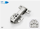 Winnec 90 Degree Soft-closing Door Hinge with Mounting Plate