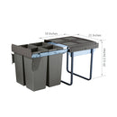 Garbage Bins System - Width 21 Inches (With 4 Bins)