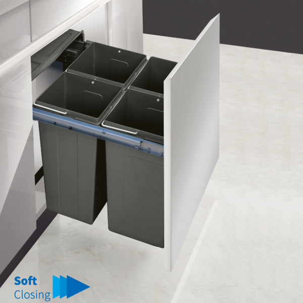 Garbage Bins System - Width 21 Inches (With 4 Bins)