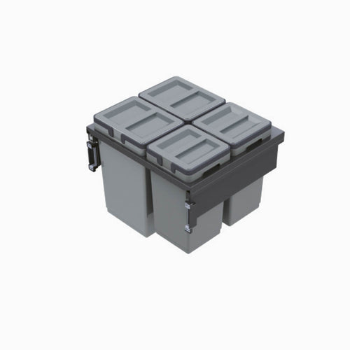 Di Lusso Garbage Bins System - Width 22-1/2 Inches with Plastic Lids 1