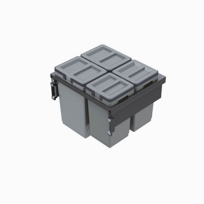 Di Lusso Garbage Bins System - Width 22-1/2 Inches with Plastic Lids