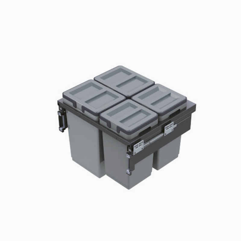Di Lusso Garbage Bins System - Width 22-1/2 Inches with Plastic Lids