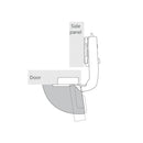 Opening Angle of Winnec 90 Degree Soft-closing Hinge with Mounting Plate