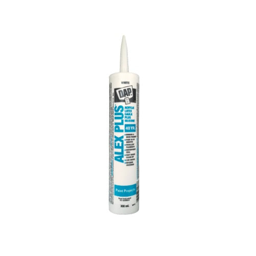 DAP ALEX PLUS® All Purpose Acrylic Latex Caulk Plus Silicone (300 ml) - White