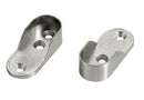 End Support Flange For Oval Closet Rod - Nickel Plating