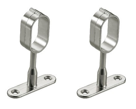 Middle Support for Oval Closet Rod (Nickel Finish)