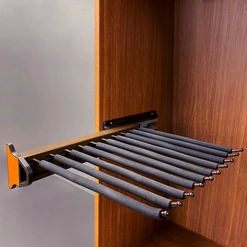 Side-mounted Soft Closing Pant Rack | Winnec Closet Hardware