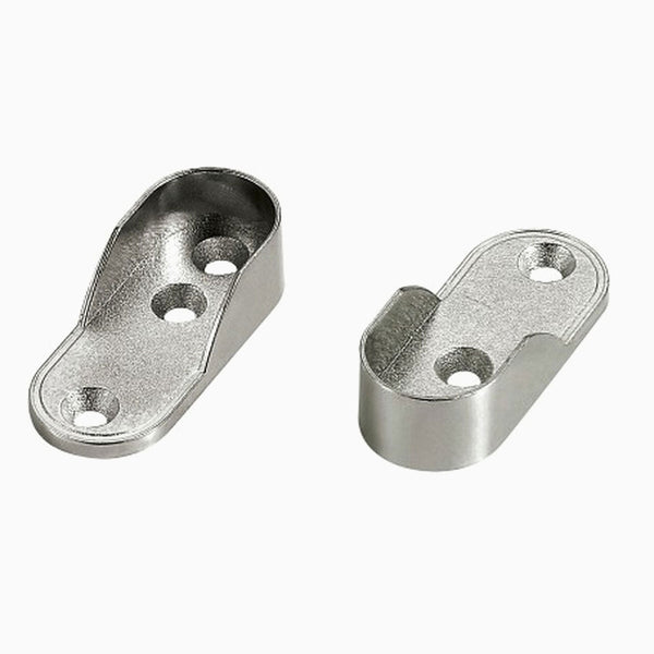 End Support Flange for Oval Closet Rod (Chrome)