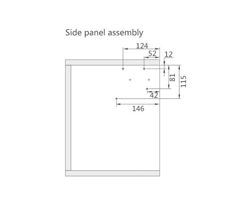 Side Panel Assembly of Winnec Free Stop Lift Up Cabinet Door Stay with Soft-closing and Luxurious Type
