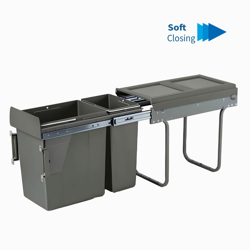 Soft-closing of Winnec Cabinet Garbage Bin System- 10-1/2 Inches