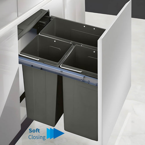 Garbage Bins System - Width 21 Inches (With 3 Bins)