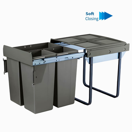 Garbage Bins System - Width 21 Inches (With 3 Bins) 1