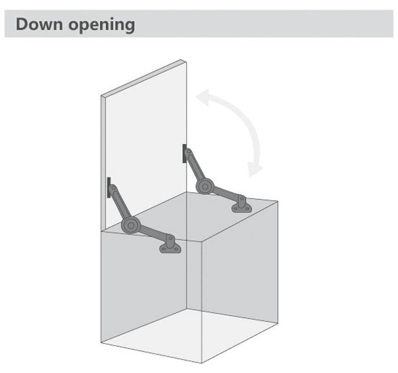 Down Opening of Winnec Lift Up Stay (Economical Scissor Type)